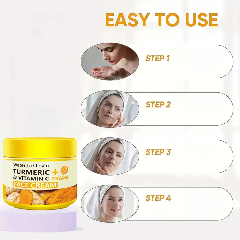 Turmeric Vitamin C Anti-Aging Cream | Moisturizing Collagen Hyaluronic Acid Skin Care