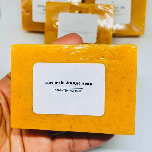 Turmeric Hand Made Soap | Lemon Kojic Acid Soap | Shower & Facial Soap